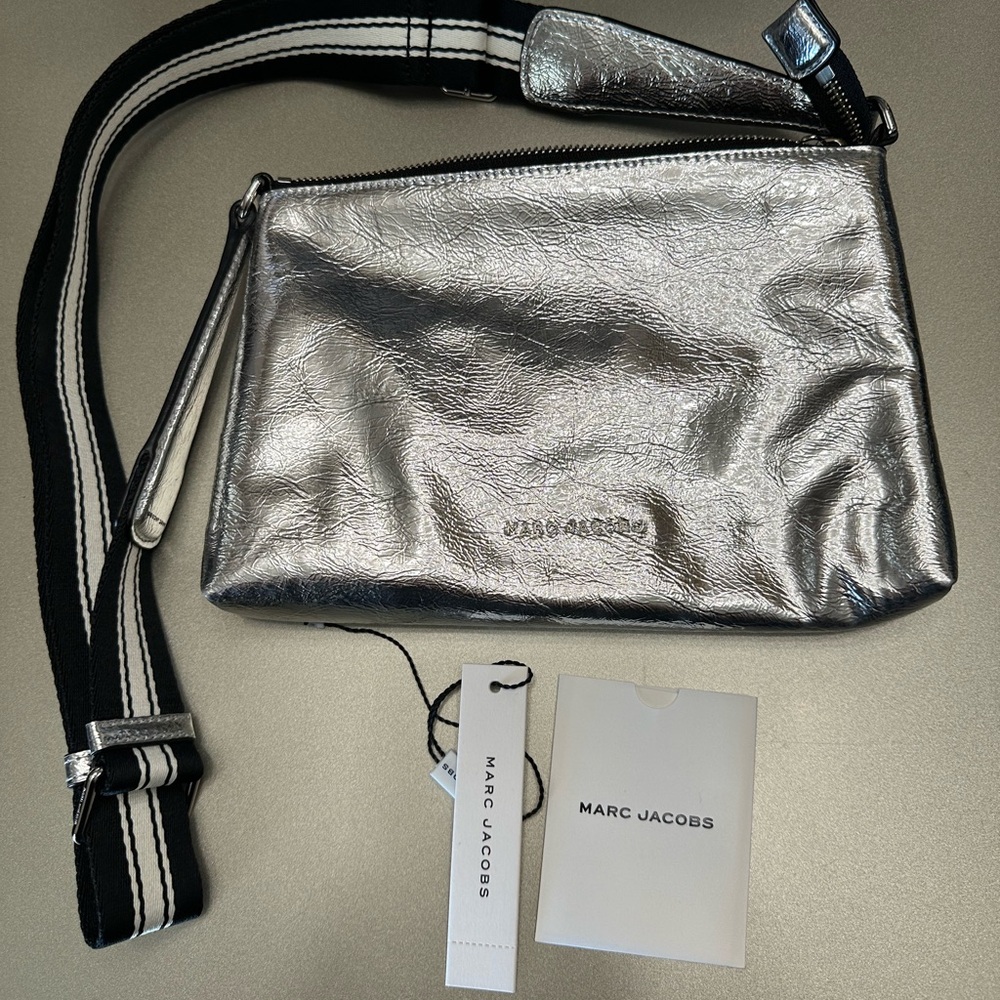 Marc Jacobs Silver Crossbody Bag new with tags